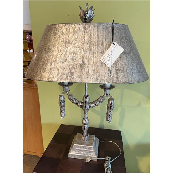 Borghese Garland Metal Table Lamp w/ Metallic Shade 29"H