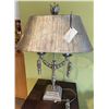 Image 1 : Borghese Garland Metal Table Lamp w/ Metallic Shade 29"H