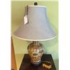 Image 1 : Table Lamp w/ Ceramic Base & Gray Shade  30"H