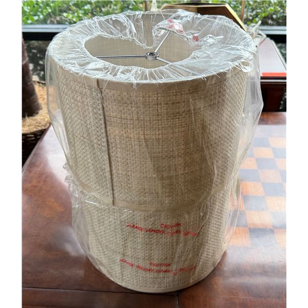 Qty 2 Woven Lamp Shades