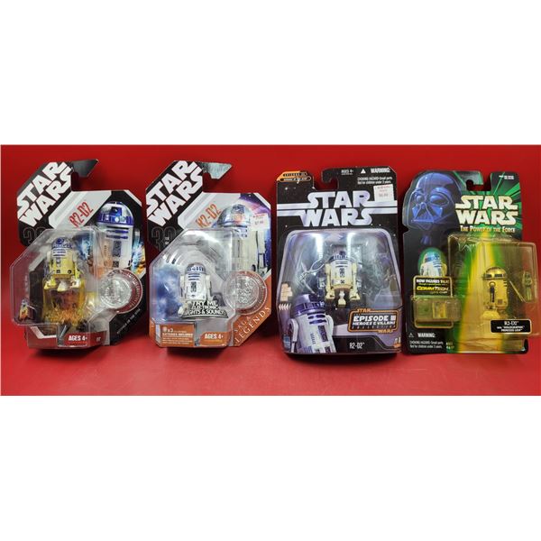4 Sealed Star Wars R2-D2 Figures