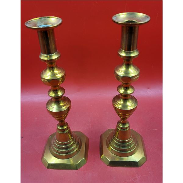 Pair of Brass Candleholders