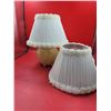 Image 2 : VTG Floral Table Lamp & 2 Ruffled Shades