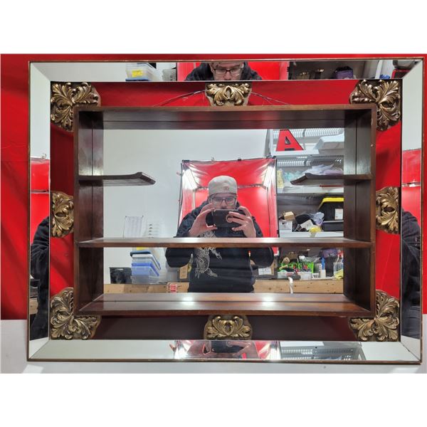 Hanging Ornate Mirrored Shelf