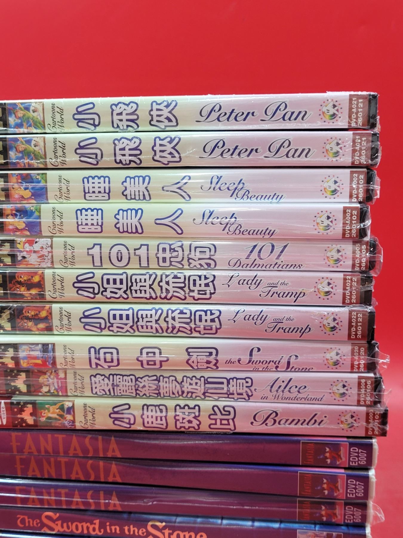 Lot of Assorted Asian & English Disney DVDs