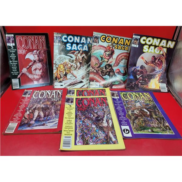 Lot of Marvel Magazine Conan Saga Comics