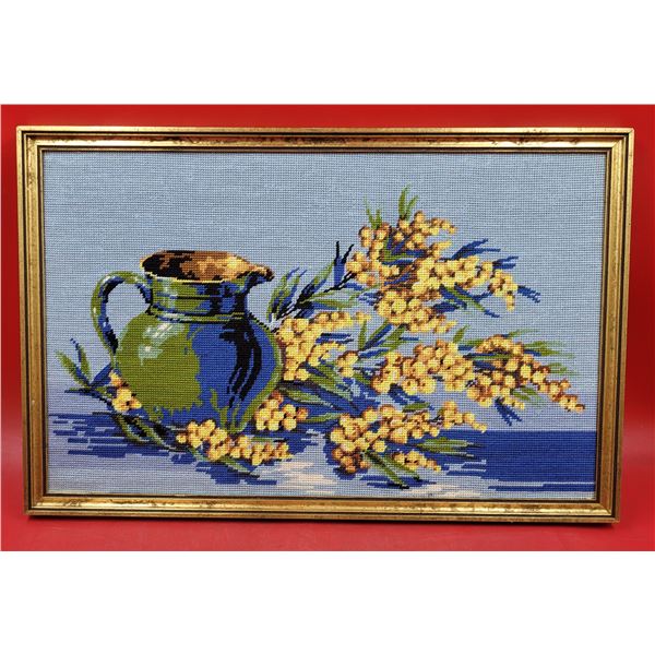 Framed Needlepoint Piece
