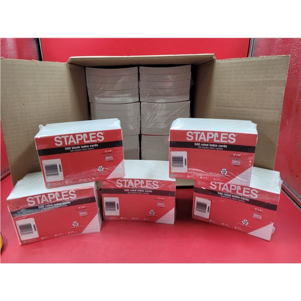 Lot of Staples Blank Index Cards