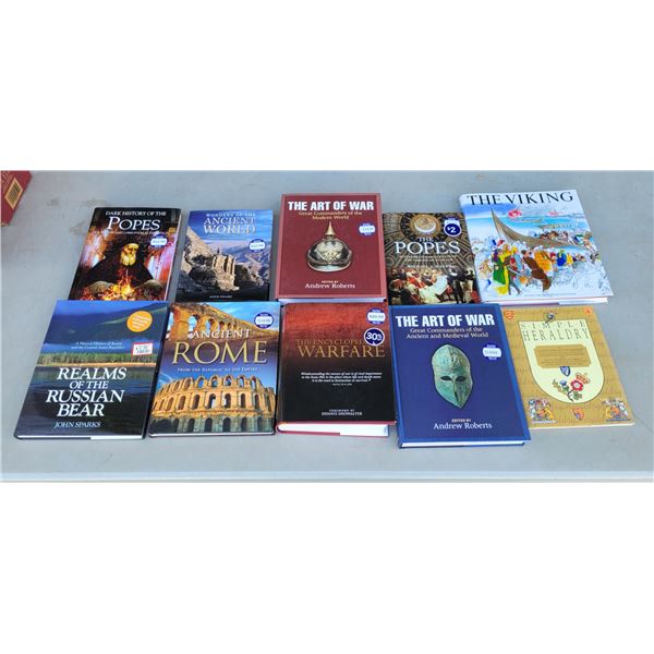 Lot of Assorted Books w/ Ancient Rome, The Encyclopedia of Warfare, & More