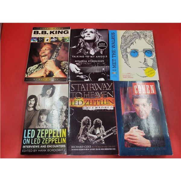 Lot of Assorted Music Books w/ Led Zeppelin, John Lennon, & More