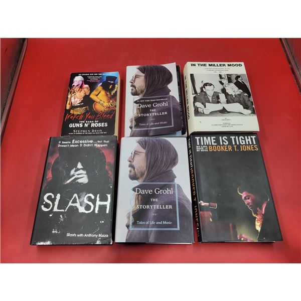 Lot of Assorted Music Books w/ Guns N' Roses, Slash, Dave Grohl, & More