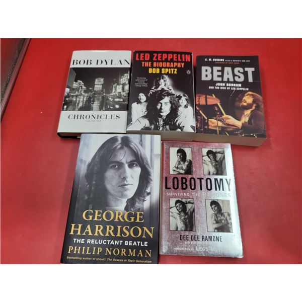 Lot of Assorted Music Books w/ Led Zeppelin, Bob Dylan, & More
