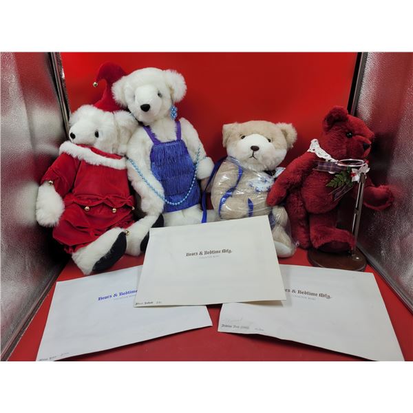Lot of Bears & Bedtime Mfg. Co. Collector Bears