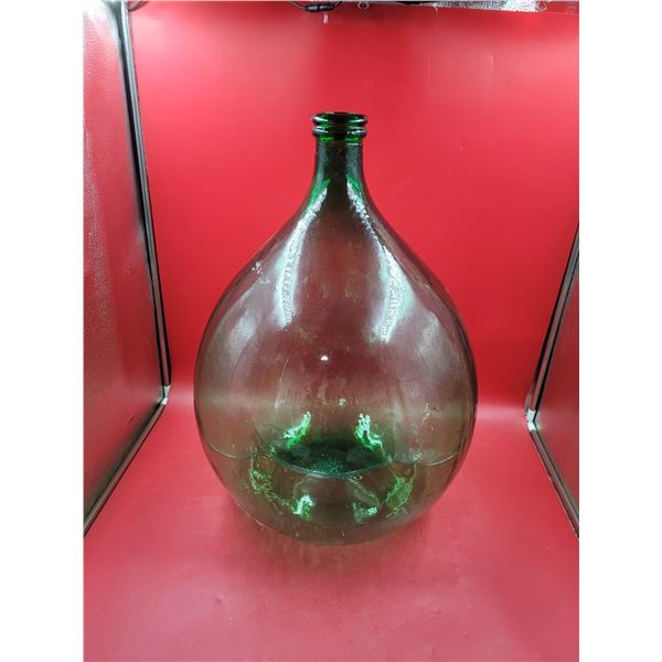 Large Green Glass Vase