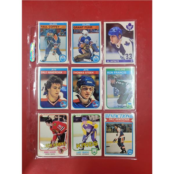 Sheet of VTG Hockey Cards