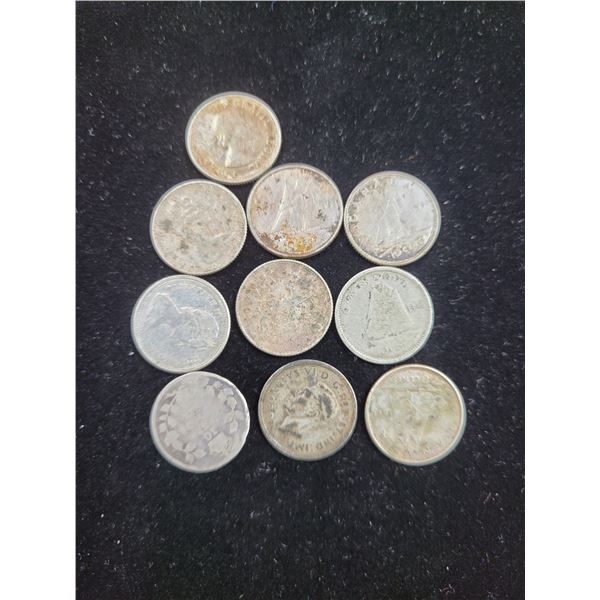 Lot of Canadian Silver Dimes