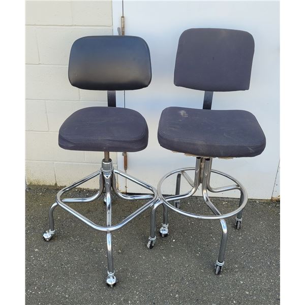 2 Shop Chairs on Castors