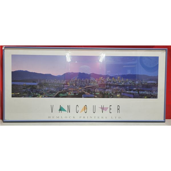 Framed Vancouver Cityscape Poster