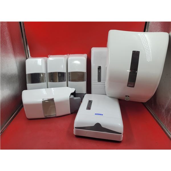 Lot of Soap & Paper Towel Dispensers