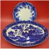 Image 1 : 2 Antique Flo-Blue Plates