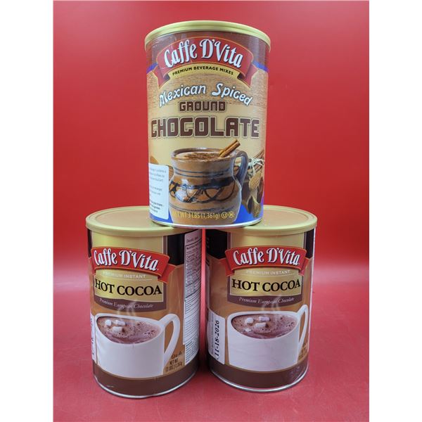 3 Sealed Containers of Hot Chocolate