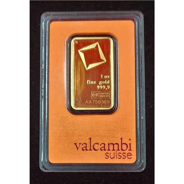 1 Oz. Fine Gold 999,9 Bar