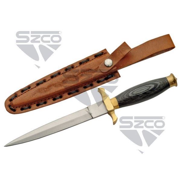 12.5" BLACK HANDLE RENAISSANCE DAGGER