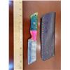 Image 1 : Hand Forged Damascus Steel Knife w/ Leather Sheath