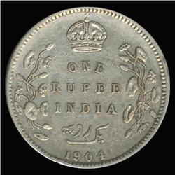 1904B India Silver Rupee High Grade (COI-6631)