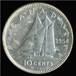 1950 Canada 10c Silver Hi Grade AU (COI-6735)