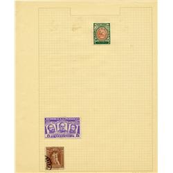 1930s Peru Hand Made Stamp Collection Album Page 3 Pieces (STM-0272)