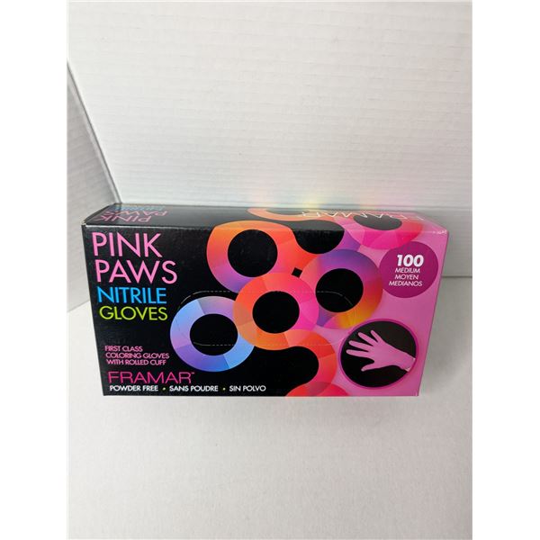 Framar Pink Paws Nitrile Gloves