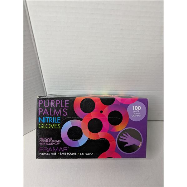 Framar Purple Palms Nitrile Gloves