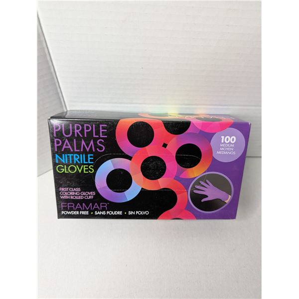 Framar Purple Palms Nitrile Gloves