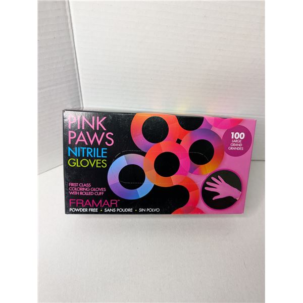 Framar Pink Paws Nitrile Gloves
