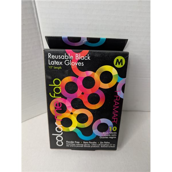 Framar Reuseable Black Latex Gloves - color me fab