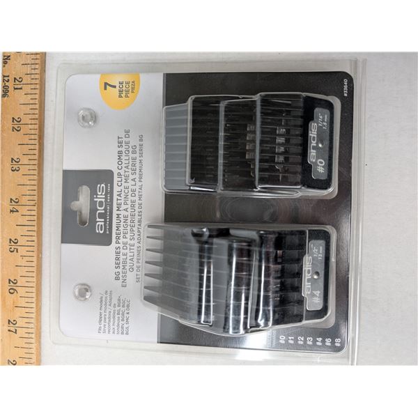 Andis BG Series Premium Metal Clip Comb Set - 7 piece