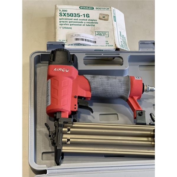 AIRCPO NAILER AND BOX OF STAPLES