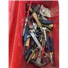 Image 2 : RED METAL TOOLBOX AND ASSORTED HAND TOOLS