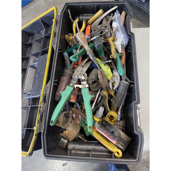 STANLEY FAT MAX TOOL BOX AND ASSORTED HAND TOOLS