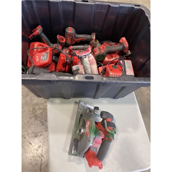 LARGE LOT OF MILWAUKEE M18 AND M12 POWER TOOLS
