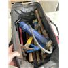 Image 2 : HUSKY TOOL BAG OF ASSORTED HAND TOOLS AND PIPE WRENCHES ETC