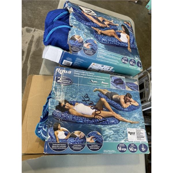 2 AS NEW AQUA POOL LOUNGES