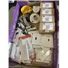 Image 1 : TRAY OF ASSORTED ELECTRICAL WITH DEORA VOLUME CONTROLS