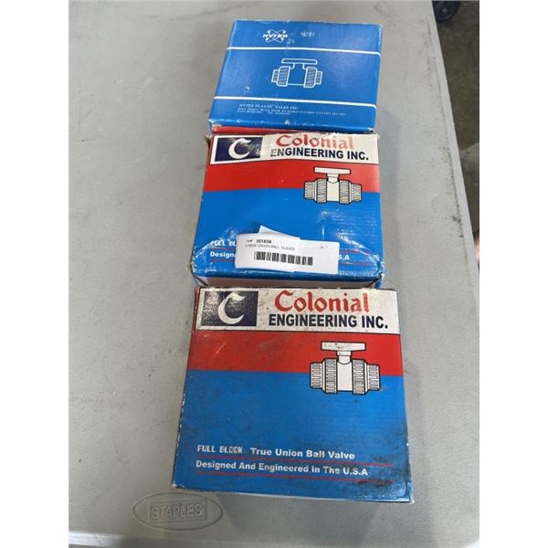 3 NEW UNION BALL VLAVES