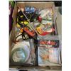 Image 5 : TRAY OF ASSORTED SHOP HARDWARE AND ROTARY TOOL, GLU GUNS ETC AND TRAY OF HALOGEN REPLACEMENT BULBS, 