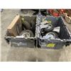 Image 1 : 2 TOTES OF WHEELS AND CASTORS