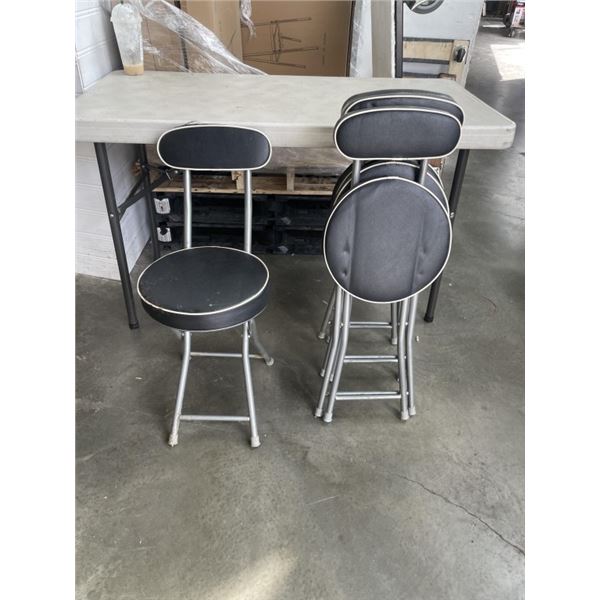 4 BLACK FLODING STOOLS
