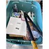 Image 1 : TOTE OF TREE PRUNERS, ELECTRICAL WIRE TIES, PANCODE WIRE MARKERS ETC