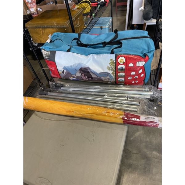 VENTURA 6MAN TENT WITH EXTRA POLES AND SUN UMBRELLA